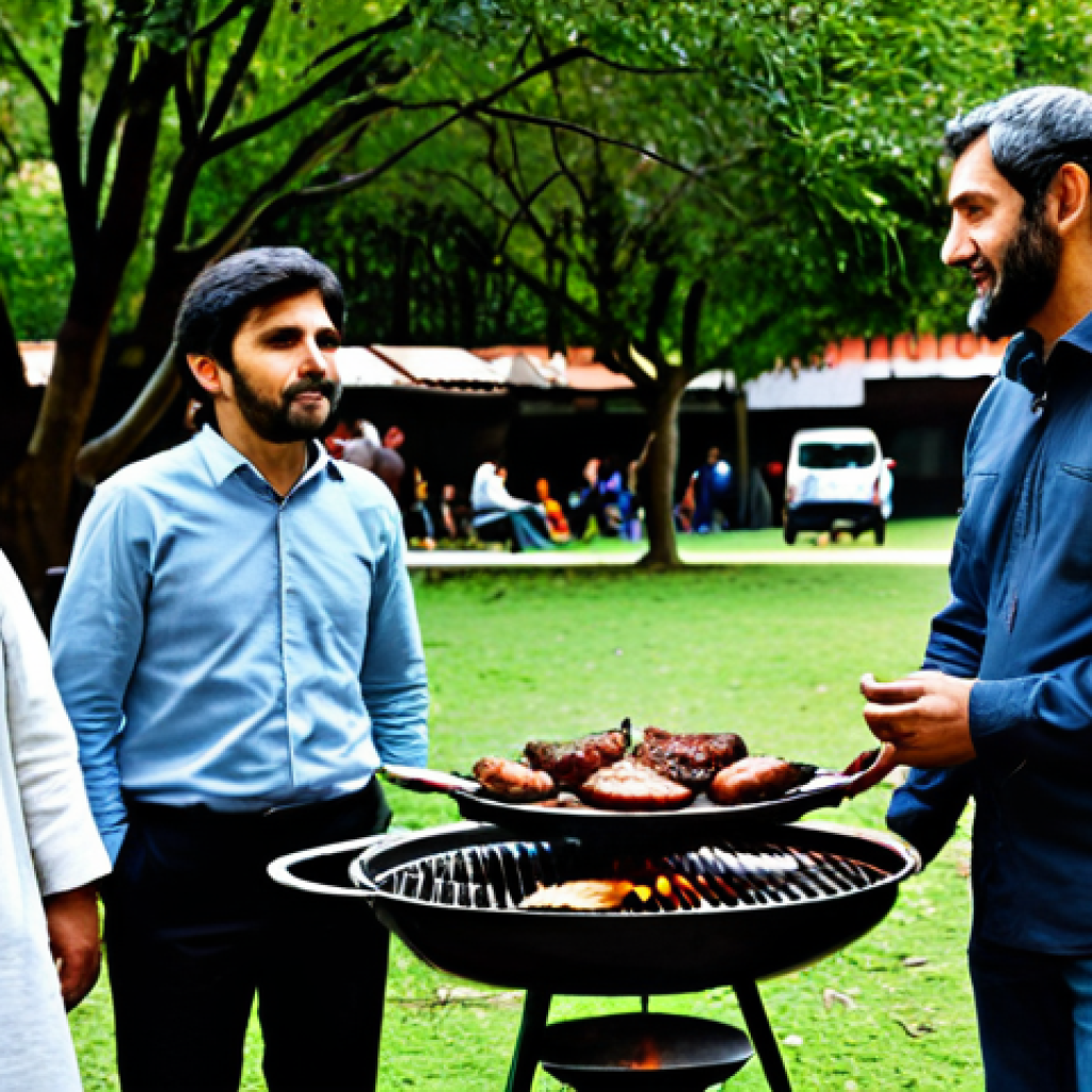 **

"A group of Argentinian families in Buenos Aires, fully clothed in modest, everyday attire, gathered around a traditional "asado" grill in a park. Background shows a blend of modern buildings and green spaces. The scene conveys community and resilience. Safe for work, appropriate content, perfect anatomy, natural proportions, family-friendly, professional photography, high quality."

**