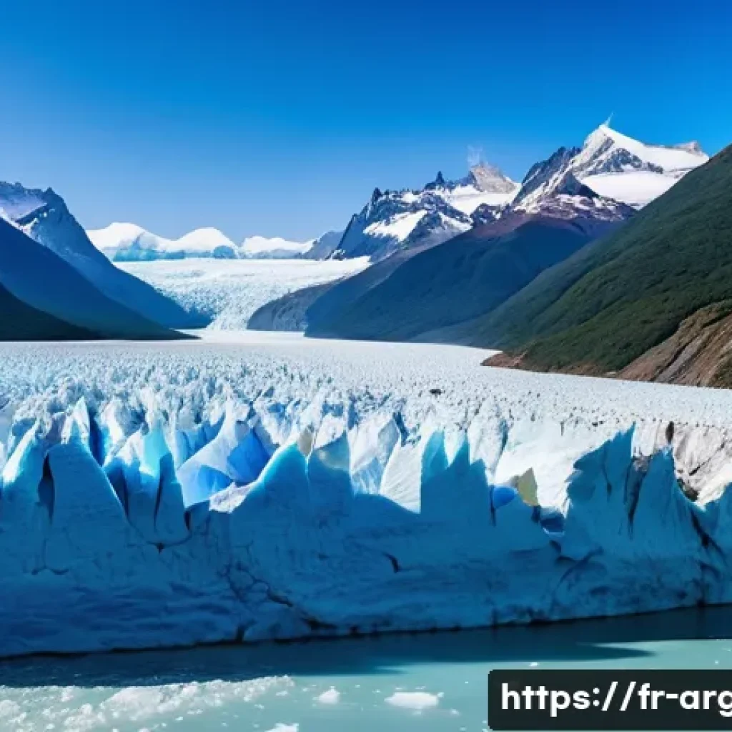 엘 칼라파테 페리토 모레노 빙하 - A breathtaking panoramic view of the majestic Perito Moreno Glacier in Patagonia, Argentina. The gla...