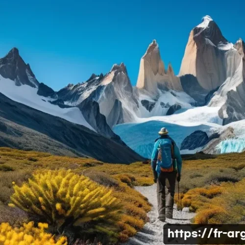 Home 33 파타고니아 트레킹 코스 - A panoramic view of Patagonia’s rugged trekking trails featuring a diverse landscape of turquoise la...