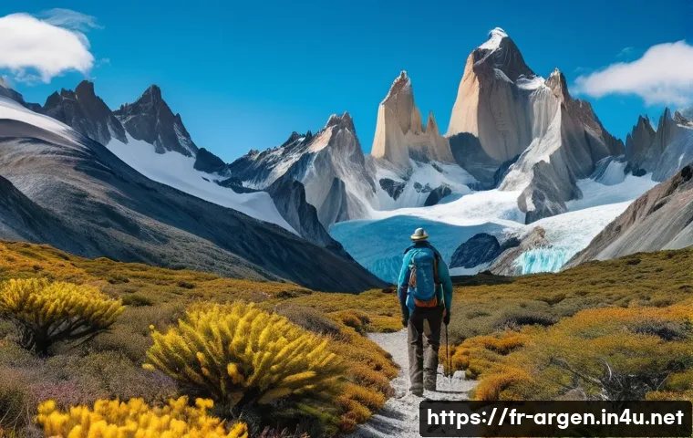 파타고니아 트레킹 코스 - A panoramic view of Patagonia&rsquo;s rugged trekking trails featuring a diverse landscape of turquoise la...