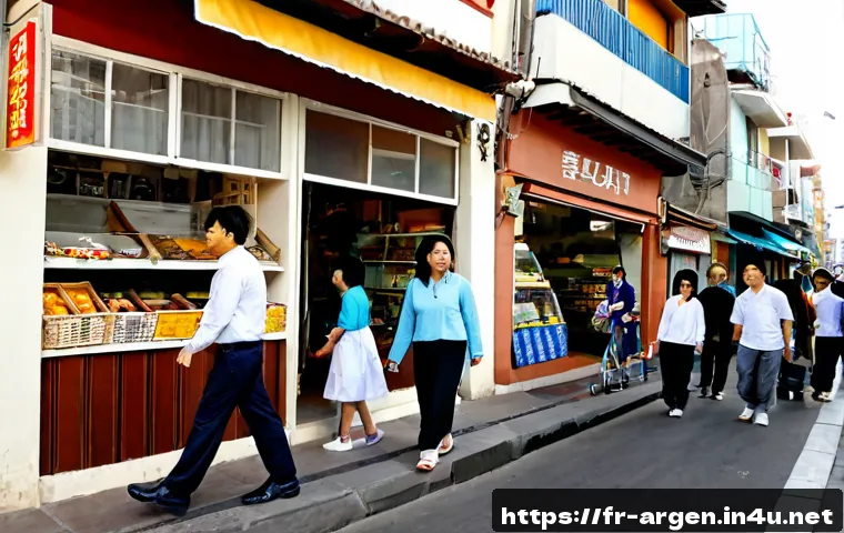 아르헨티나에서 한국인들이 많이 거주하는 지역 - Photorealistic daytime street scene in Buenos Aires’ Flores neighborhood, a Korean-Argentine family ...