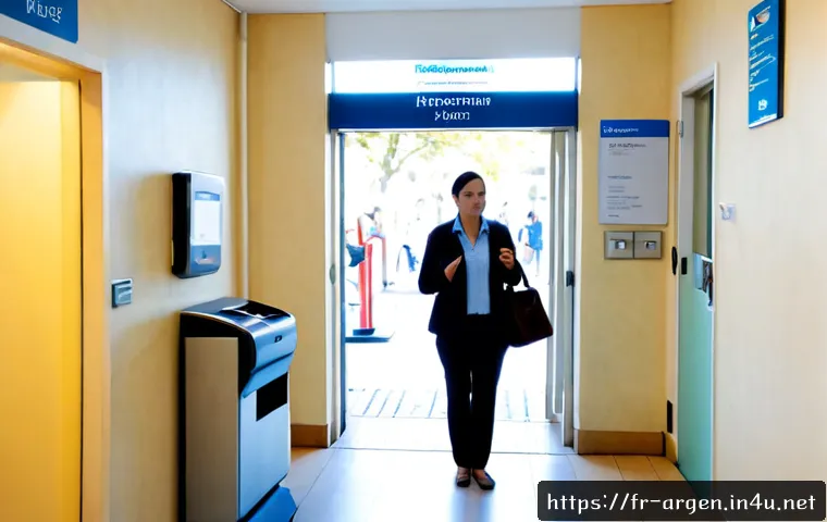 아르헨티나에서 병원 방문 방법 - Photorealistic wide-angle scene of a modern public hospital entrance in Buenos Aires, Argentina, an ...